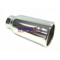 Chrome Exhaust Tip 063mm Inlet 089mm Outlet Straight Cut [RX507]