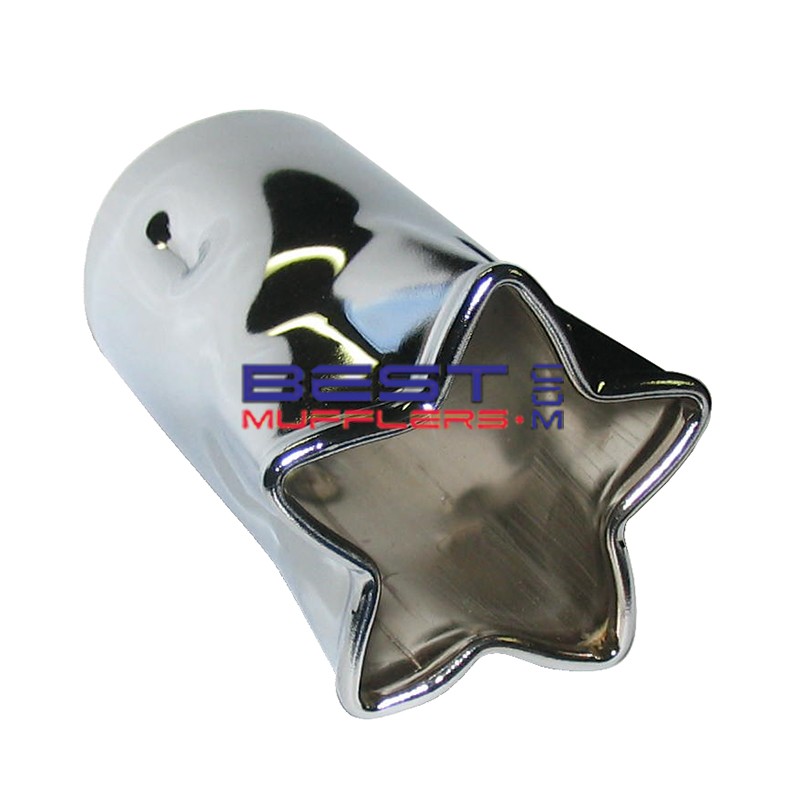 Chrome Exhaust Tip Star Shaped