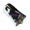 Chrome Exhaust Tip 60mm Inlet 76mm Outlet Star Shaped [STAR57]