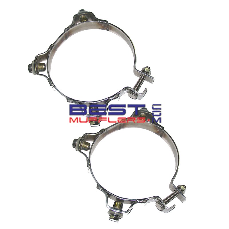 Heat Shield Mounting Clamps 
Suits 202mm [8.00"] 
Polished Stainless Steel 
PN# SPGB800SS