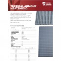 Aluminium Layered Heat Shielding Material 700mm x 580mm Rated to 900c [HR143]