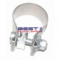 Exhaust System Clamp 
Single Bolt Design 63mm to 66mm ID 
Heavy Duty with Locking Nut 
PN# SBC250SS