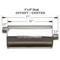 Magnaflow Muffler 063mm ID 230mm long 102mm x 230mm Oval O/C [14363]
