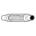 Hotdog Muffler / Resonator 
9.00" Long 1.50" Inlet / Outlet 
Spiral Louvered Design 
PN# HDL09150